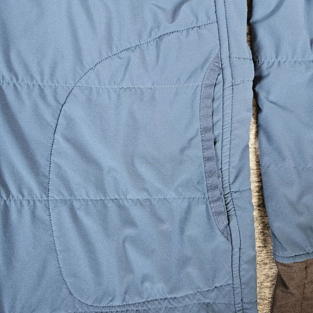 North Face Womens M Mountain Sweatshirt 2 Coat Blue Tan Full Zip Jacket Gorpcore - Picture 11 of 11